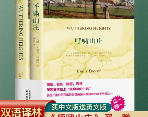 呼啸山庄 呼啸山庄英文全2册 原版原著+中...