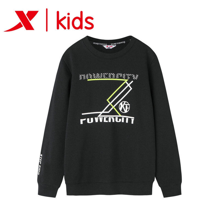 特步童装男童卫衣秋季儿童中大童卫衣套头休闲...