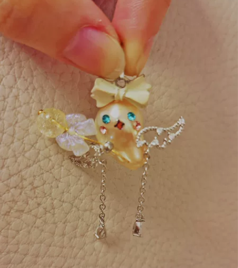 巴洛克珍珠阿飘小怪兽 流苏滴流小坠子本人要...