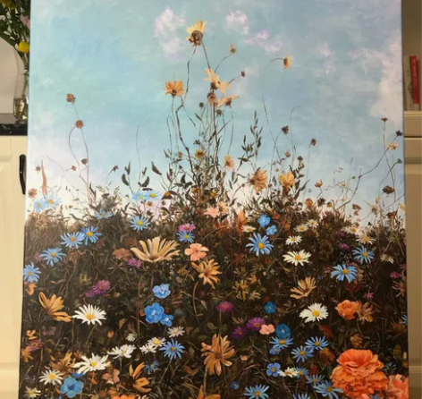 朝花夕拾 丙烯画 小清新 干净 ins风 ...