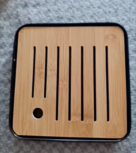 茶馆不开出简约竹制密胺茶盘 底部能储水 迷...