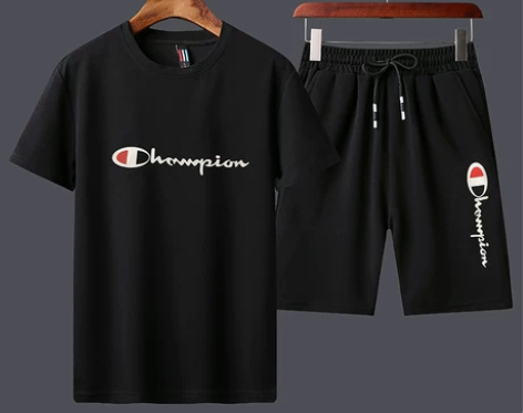 ?宽松圆领体恤冠军新款休闲时尚清凉运动套装...