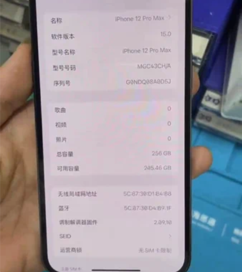 12 ProMax 黑色 国行256G 外...
