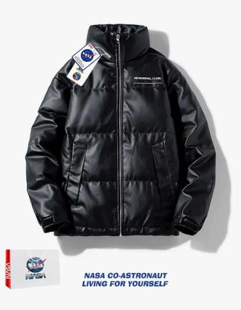 白鸭绒男女专柜同款秋冬季品牌保暖pu皮羽绒...