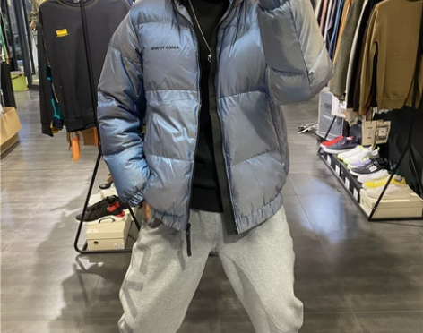 加厚白鸭绒羽绒服冬季男士纯色立领保暖文艺青...