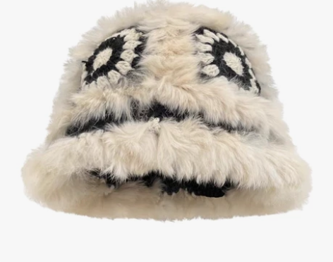 [闪亮]全新[闪亮]兔毛针织毛绒帽女秋冬季...