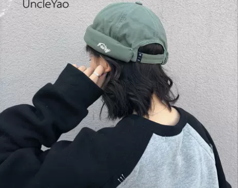 姚叔叔/日本冈山工业风做旧水洗纯棉瓜皮帽地...