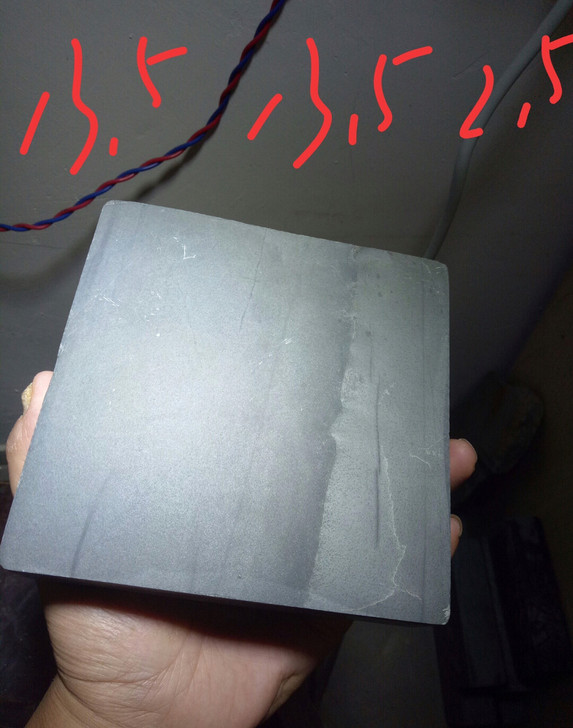 歙砚，光板，眉纹坑枣心眉，纯肉。