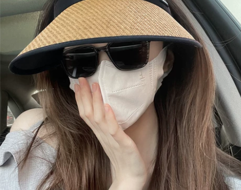 草编空顶帽子女夏季草帽遮阳大帽檐骑车防晒帽...