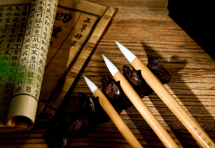 晋唐古韵兼毫毛笔解物堂精制（大中小毛笔套装）