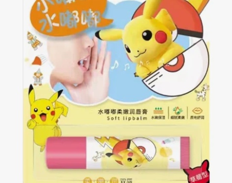 拍1发3支润唇膏保湿冬之恋水嘟嘟卡通皮卡丘...