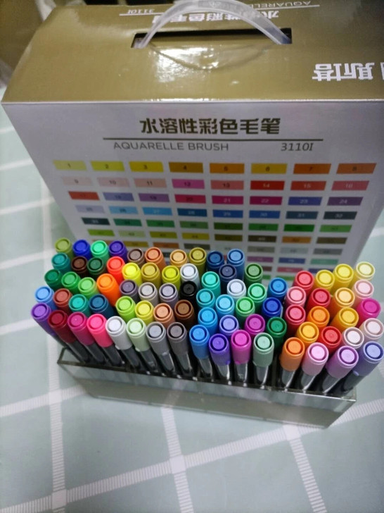 全新斯塔正品软头3110双头彩色马克笔,清...