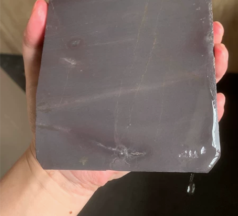 端砚精品老水麻子坑天青冻 12.5x10....