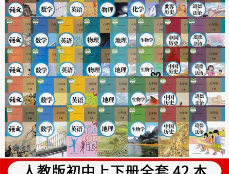 二手初中789七八九年级上下册语文数学英语...