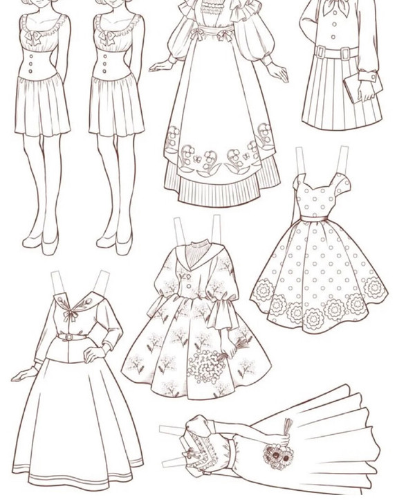 服装设计/服装款式图/线稿/制图/服装效果...