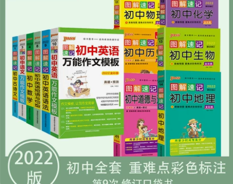 2022版图解速记 初中七至九年级通用口袋...