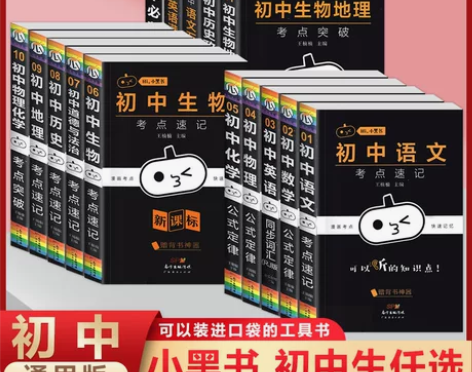 历史初中 历史知识小黑书全套小四门初中必背...