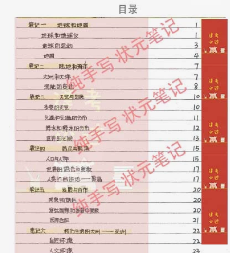 初中地理全套笔记，dian子版! 感兴趣的...