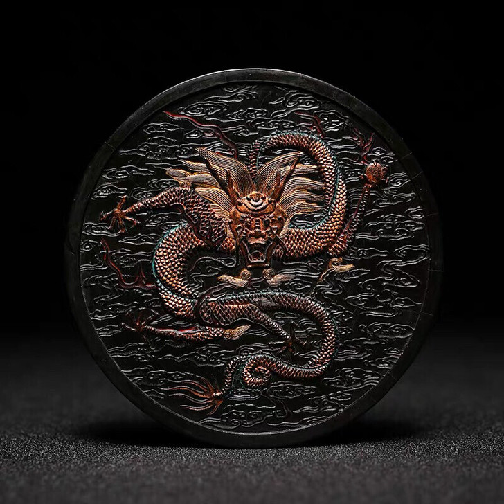 老墨《御制四灵诗》乾隆年间程君房徽墨文房四...