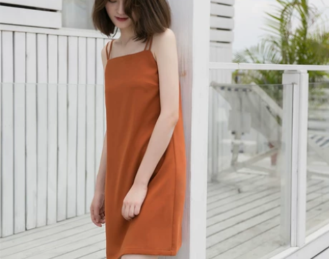 哈果自制 约会必备性感吊带裙 长款吊带连衣...