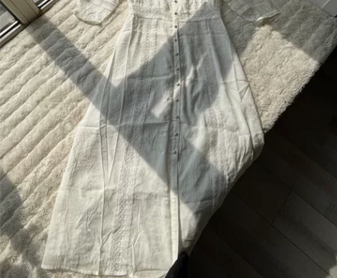 光燕家白色连衣裙 仙女裙上身超级仙 拍下不退