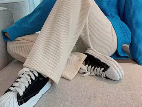 雪尼尔阔腿裤女秋冬新款加绒高腰百搭拖地宽松...