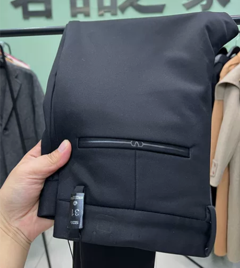 高端！杉杉男士加绒直筒商务休闲长裤秋冬季纯...