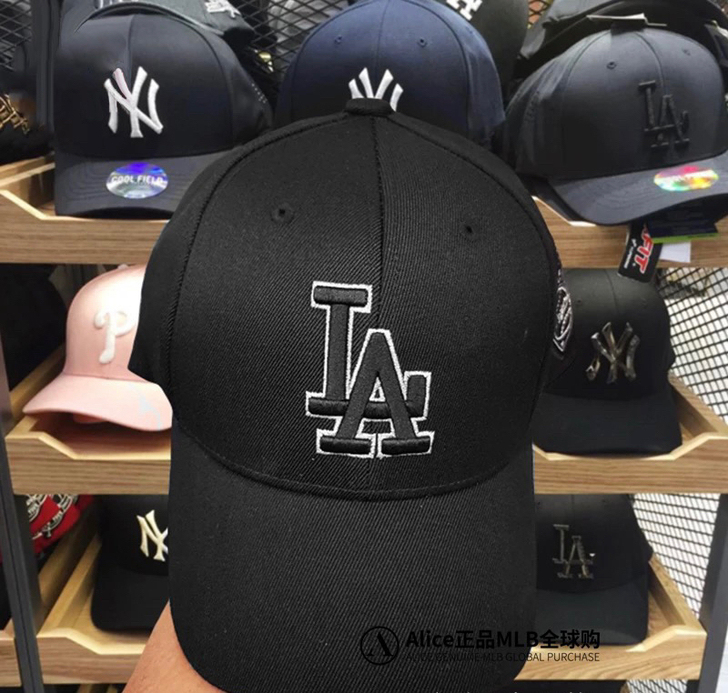 MLB棒球帽LA标字母控街头潮人嘻哈帽夏季...