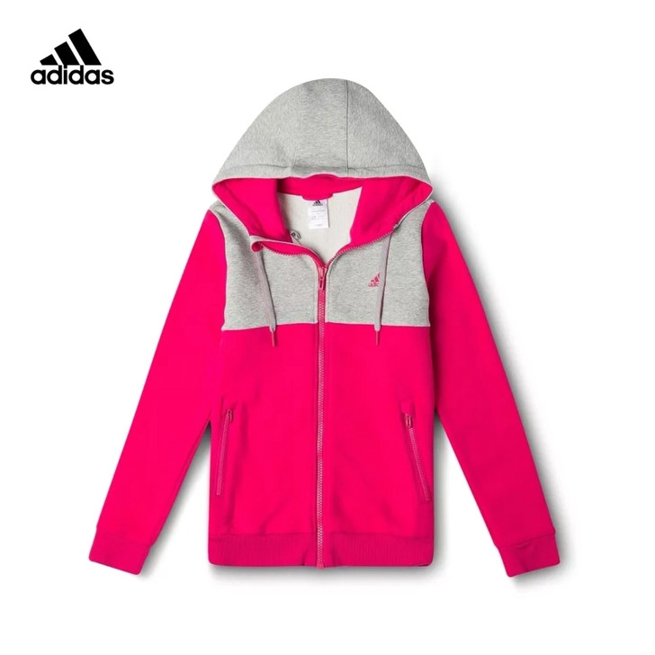 Adidas阿迪达斯女子针织夹克帽衫卫衣