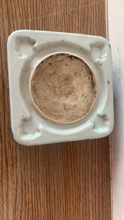 明代嘉靖瓷器砚台，全品相，文房雅器