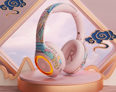 利威朗ELA2国潮女生小巧无线蓝牙耳机头戴...