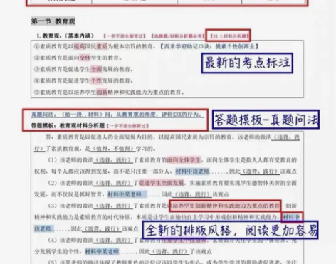 教师资格证考试22下最新考点模板 小学 ！...