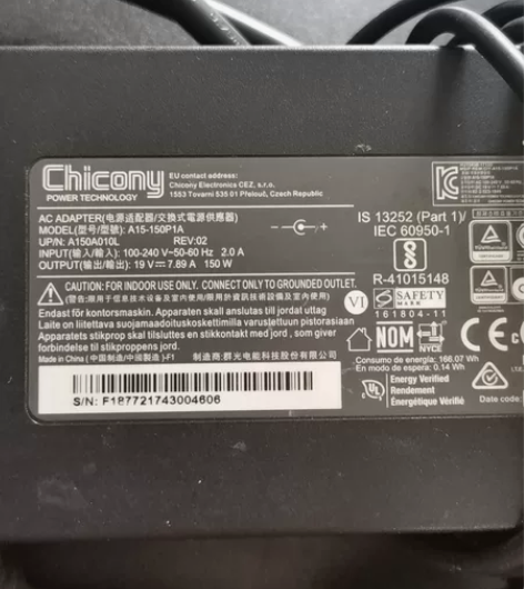 神舟战神 群光 游戏本适配器150W【顺丰...