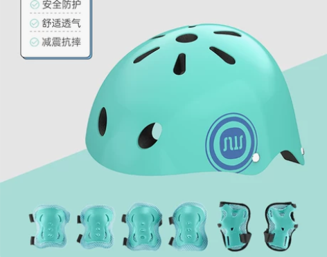 轮滑护具儿童头盔骑行全套装备滑板溜冰平衡车...