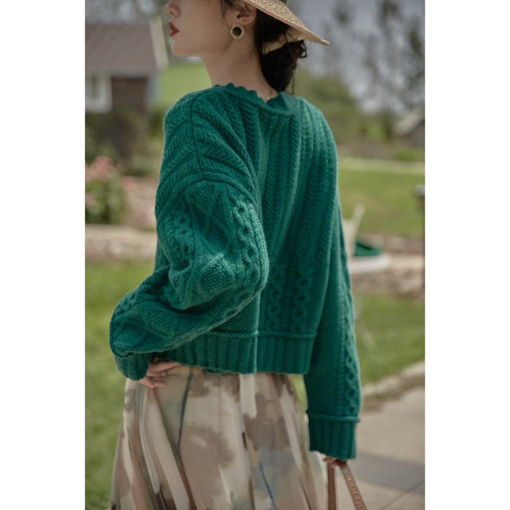 solighter羊毛针织毛衣女2020冬...