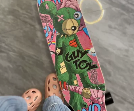 韩潮滑板车女生初学者韩版成人四轮长板儿童青...