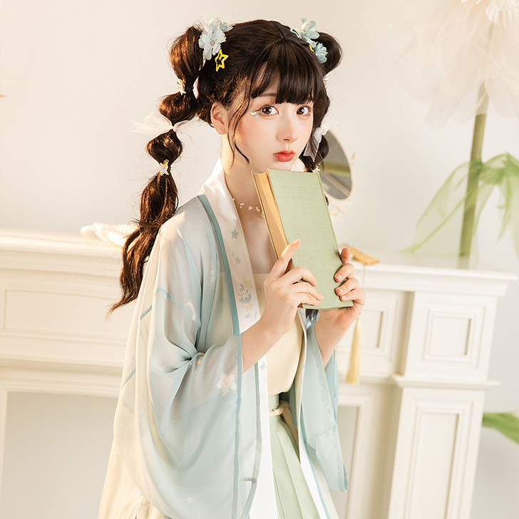 池夏 星月银河:月离 宋制对襟短衫短褶裙原...