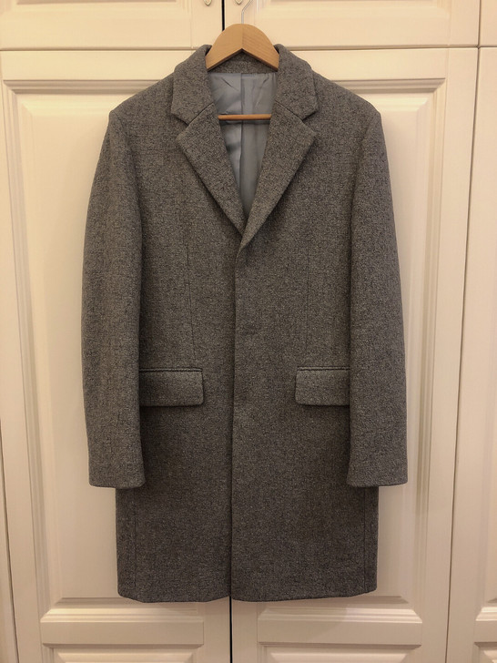 vintage素色毛呢大衣