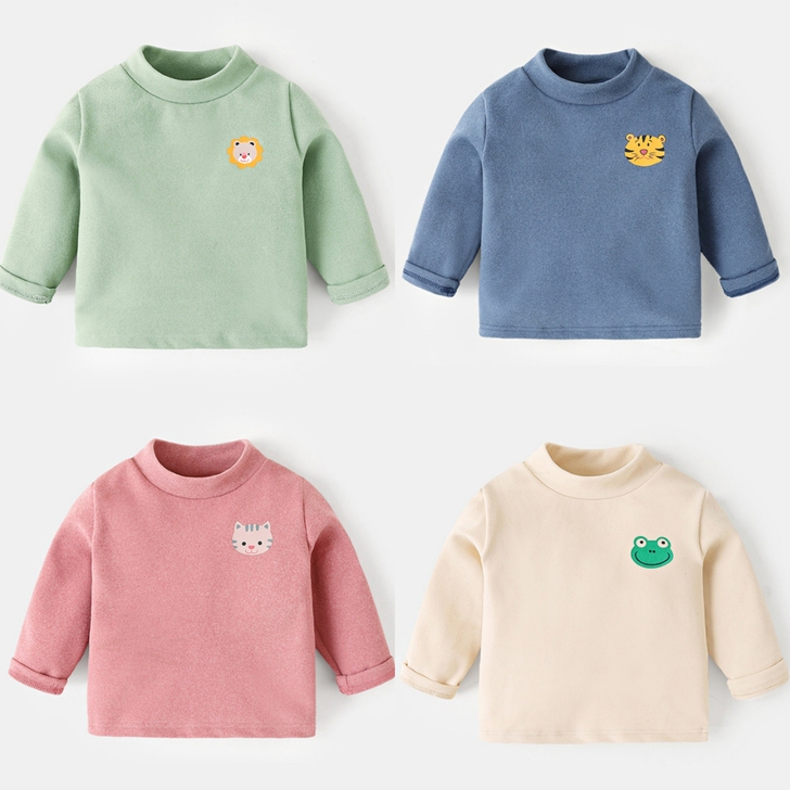 全新儿童德绒半高领打底衫清货 四色可选（只...