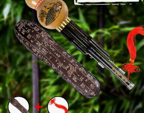 ?葫芦丝初学乐器降B调C调天然紫竹双音专业...