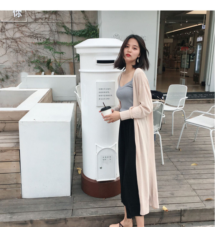 一次没穿，杏色长款外套，很有女人味，130...