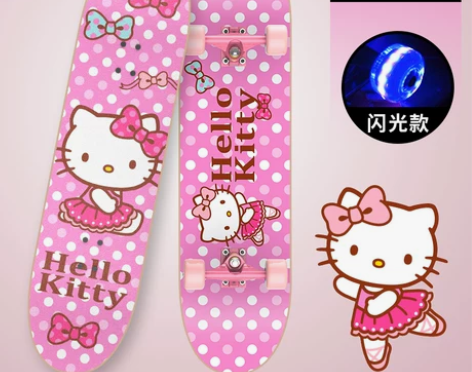 迪士尼儿童四轮滑板3-6-12岁专业板初学...