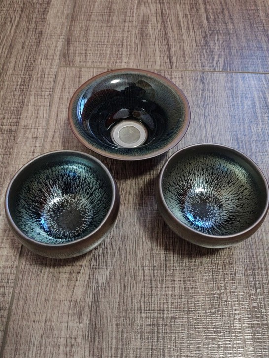 建盏客杯（2个）+茶漏，茶几必备，高档大气。