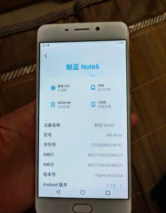 魅族note6手机功能正常没有问题成色如图...