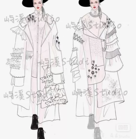 工作室接单服装效果图、服装款式图、服装灵感...