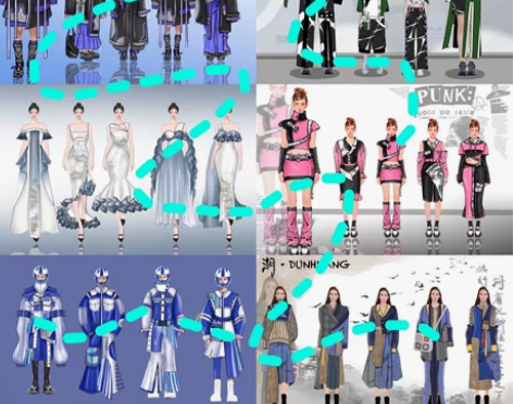 代画现成PS服装设计效果图，一口价便宜出（...