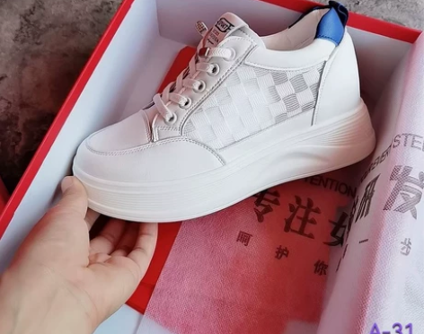 全新真皮内增高鞋，39.9包邮 目前蓝色，...