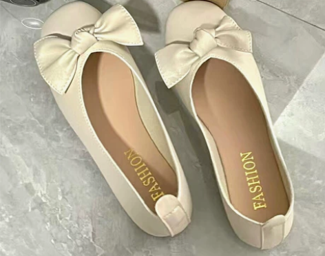 【全新】女平底鞋 休闲鞋豆豆鞋软底鞋 米...