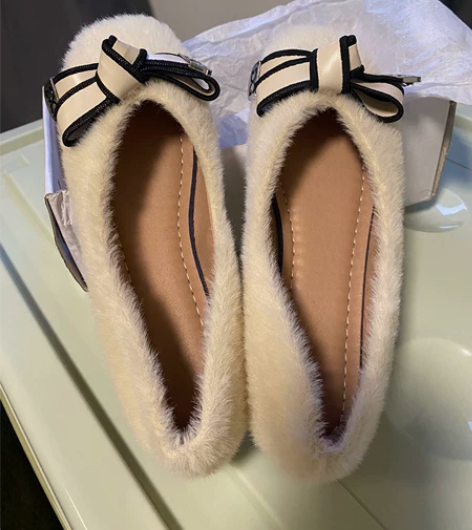 平底鞋 软底鞋 毛毛鞋 全新 一脚套平底鞋...