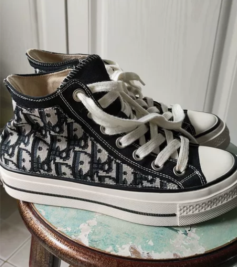 小香风内增高帮帆布鞋女印花休闲41潮秋板鞋...